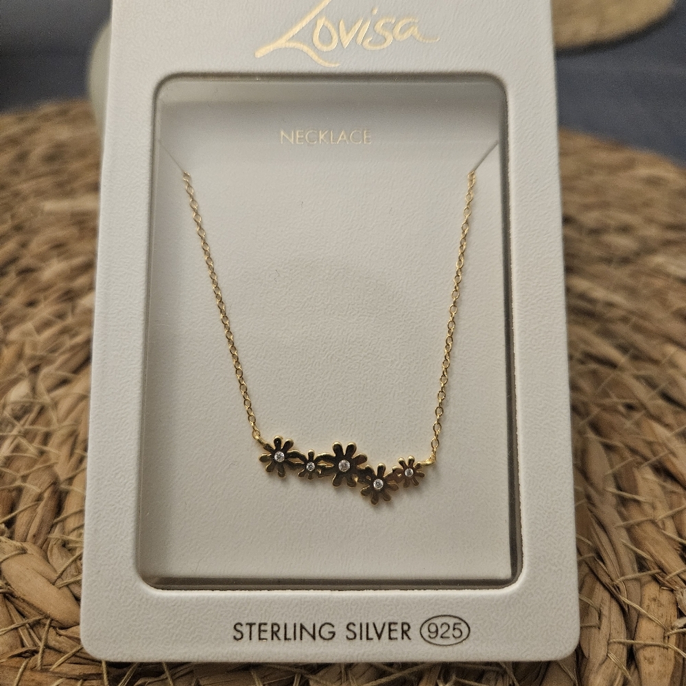 LOVISA Goldplated Sterling Silver Flower Necklace Floral
